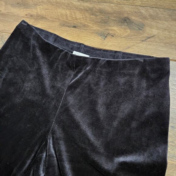 J. Jill PureJill Crushed Velvet Black Velour Pull On Mid Rise Pants Small Petite - Picture 4 of 9